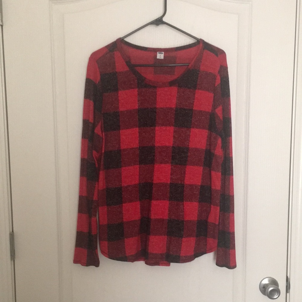 Old Navy Red Buffalo Print Shirt XL